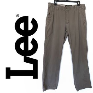 Lee 36 x 32 Weekend Flat-Front Chinos Faded Brown
